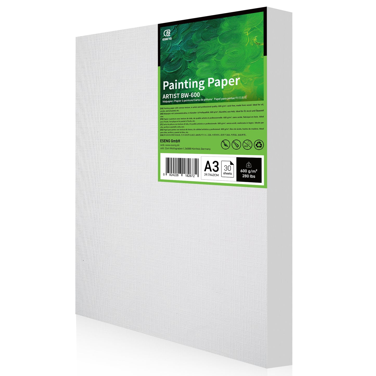 ESENG® Leinwandpapier 600g - A2/A3