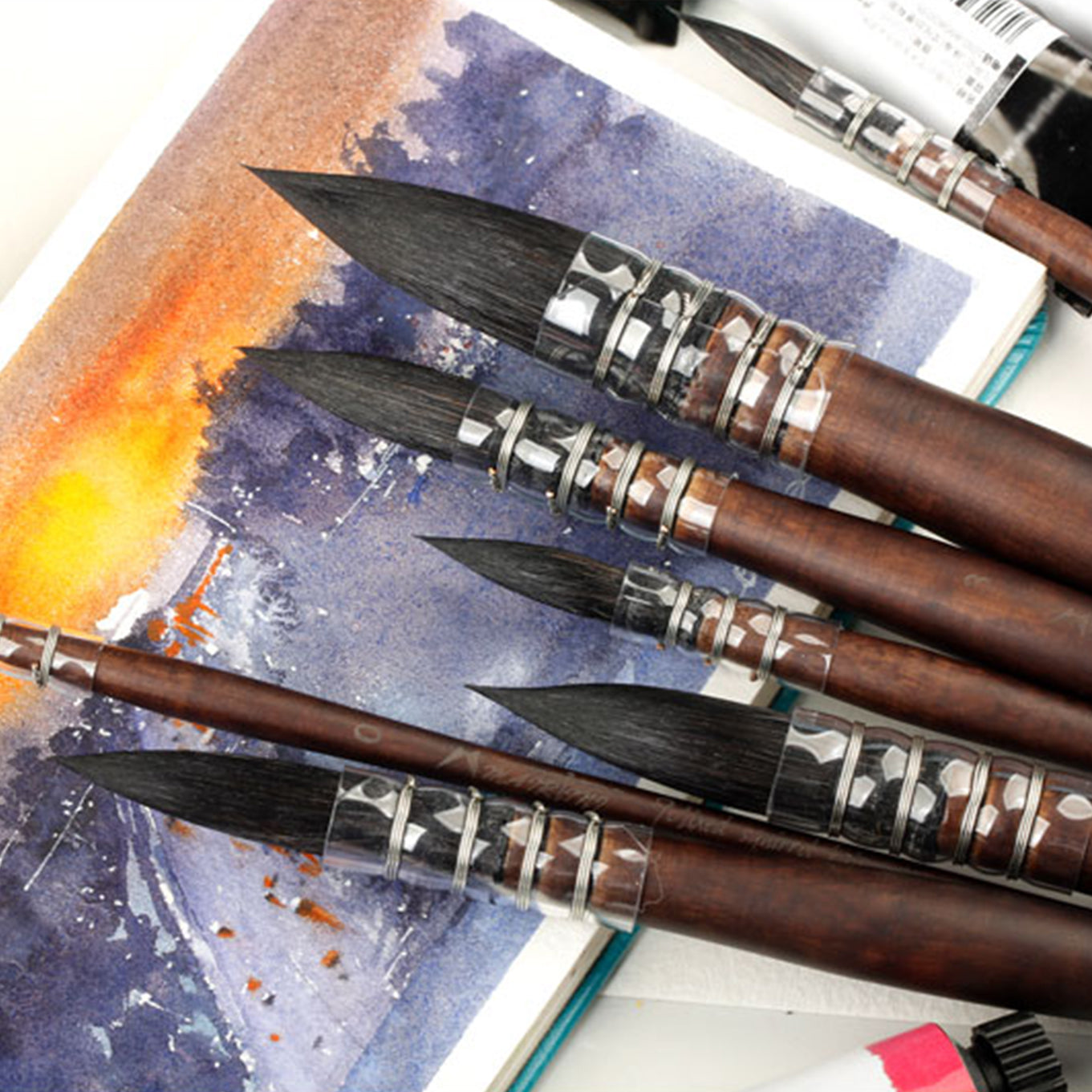ESENG® Watercolor brush professional, MAIRTINI - 7 different sizes