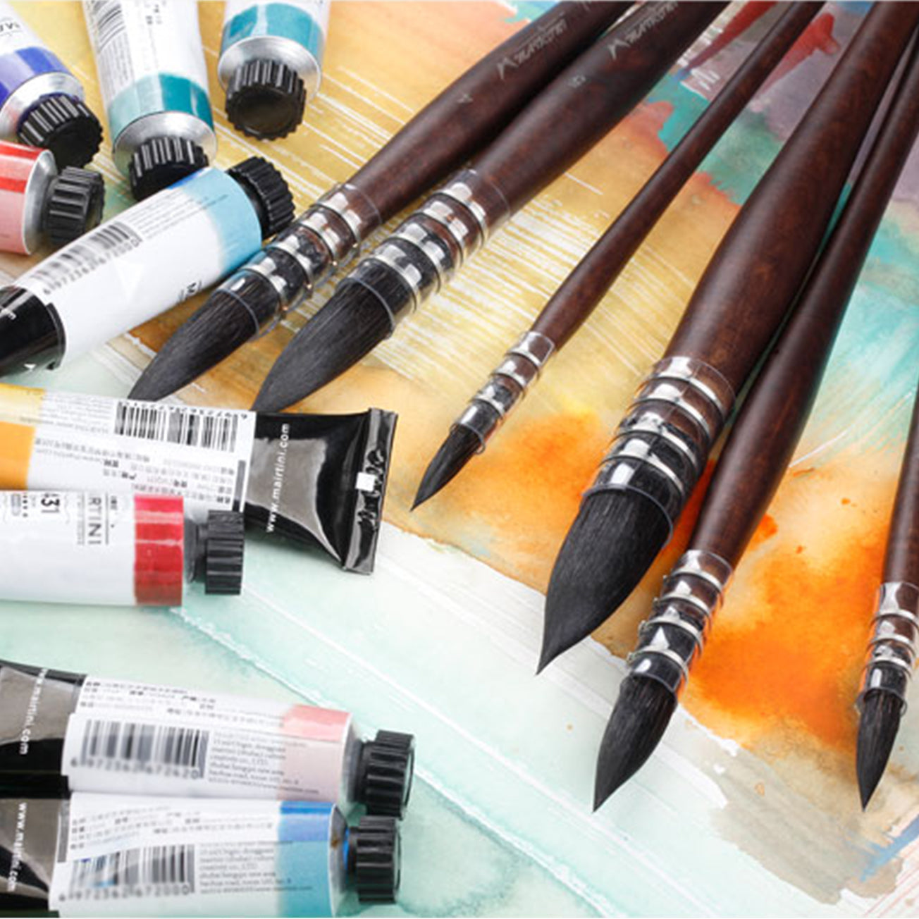 ESENG® Watercolor brush professional, MAIRTINI - 7 different sizes