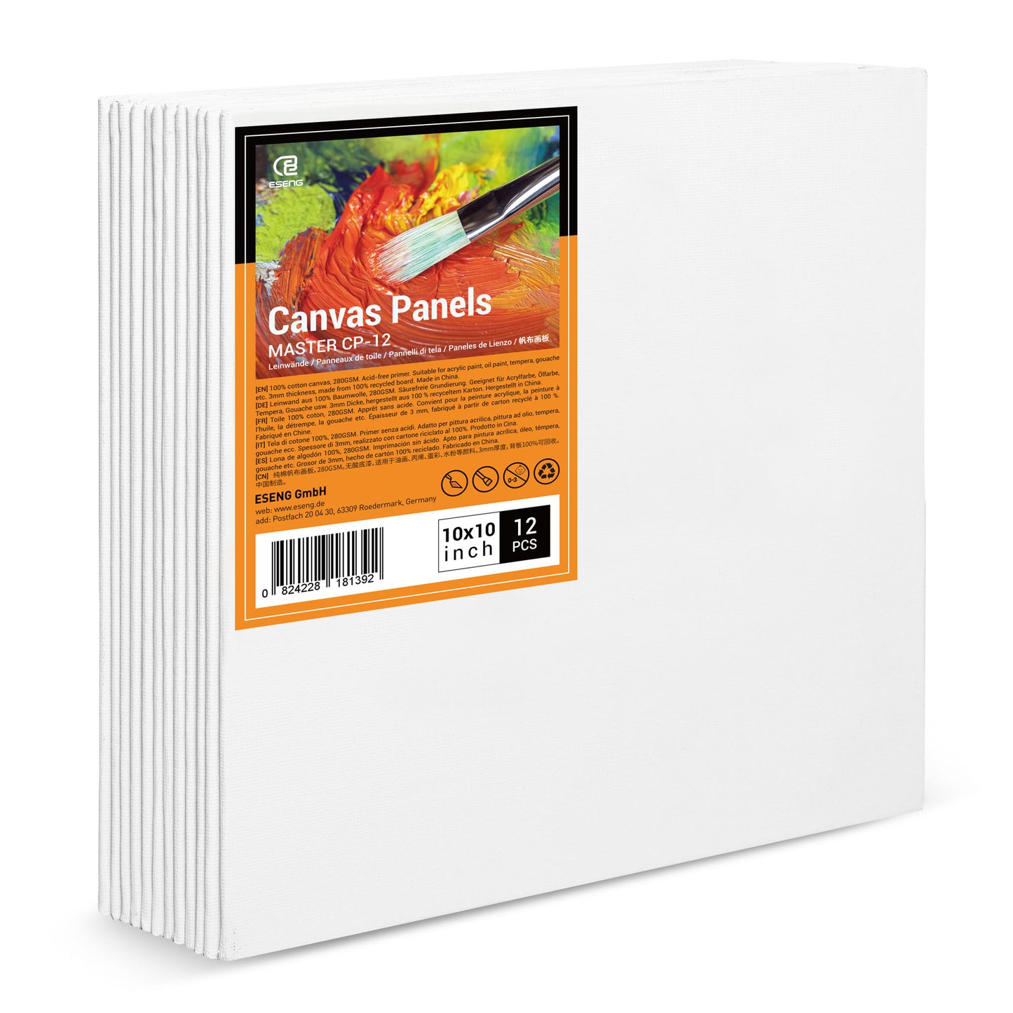 ESENG® Painting Cardboard Set (15.2x15.2 cm | 6x6 inches, 18 pieces)