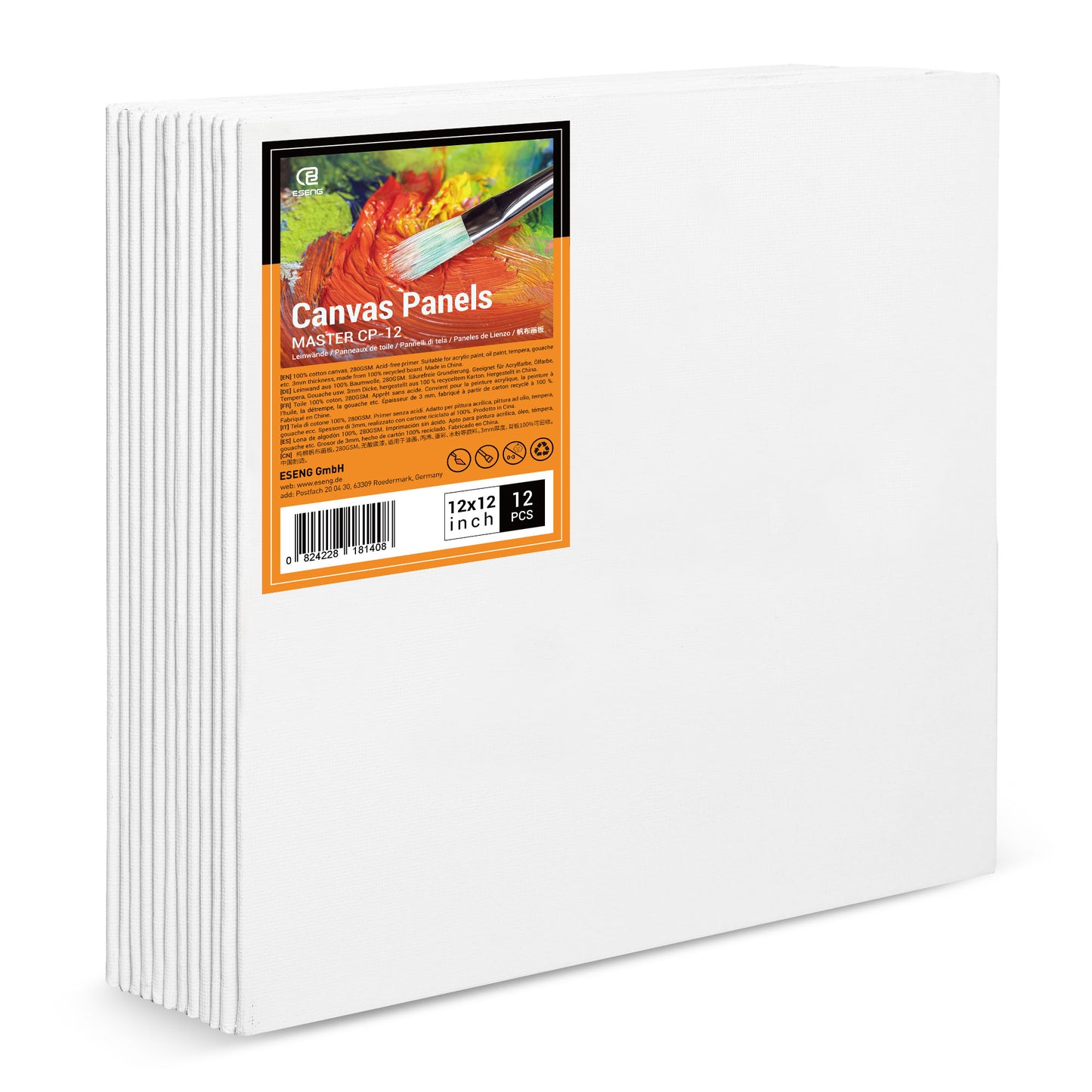 ESENG® Painting Cardboard Set (15.2x15.2 cm | 6x6 inches, 18 pieces)