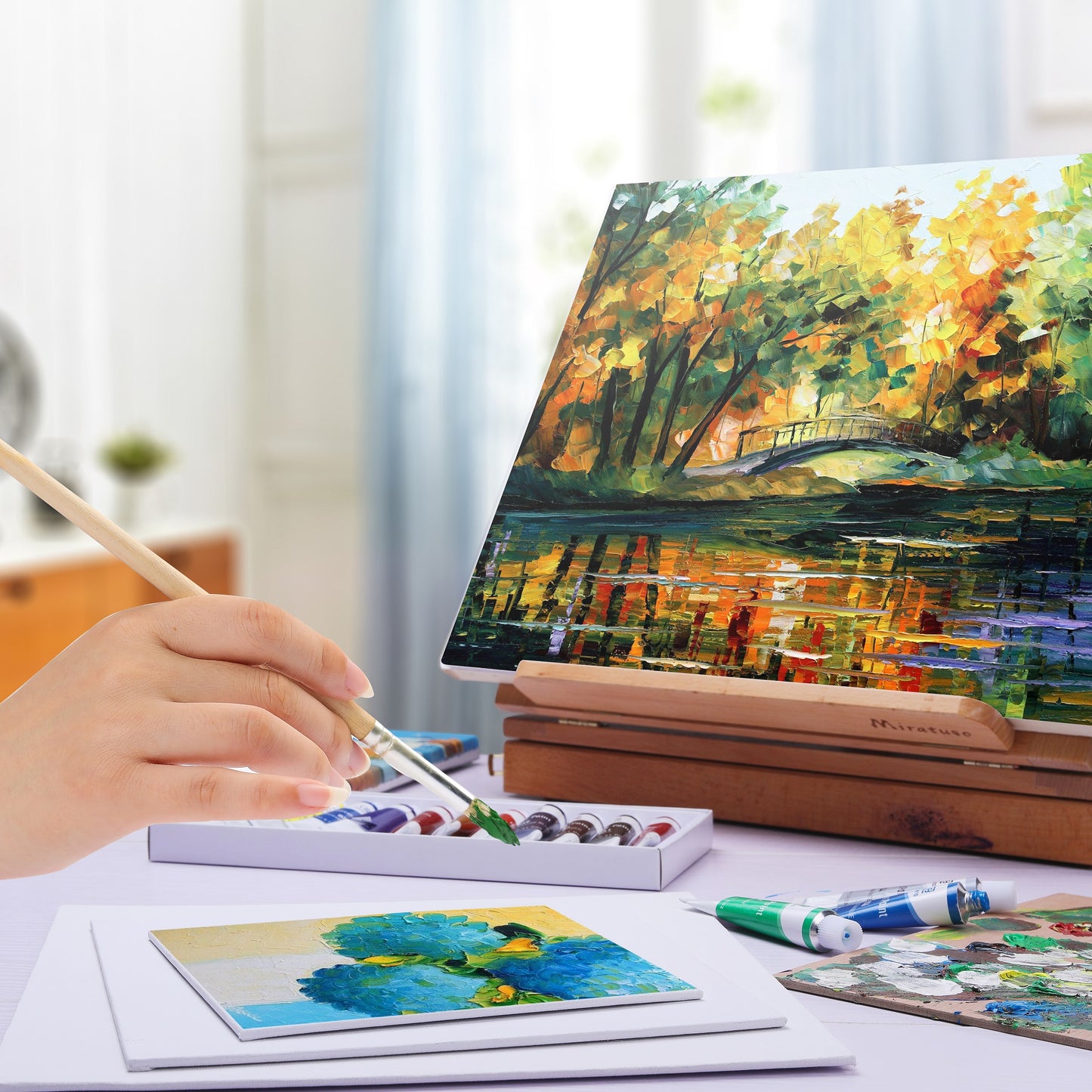 ESENG® Painting Cardboard Set (15.2x15.2 cm | 6x6 inches, 18 pieces)