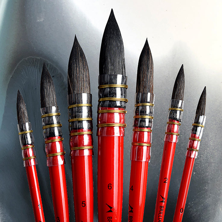 ESENG® watercolor brush professional, Brilliant Rays - 7 different sizes