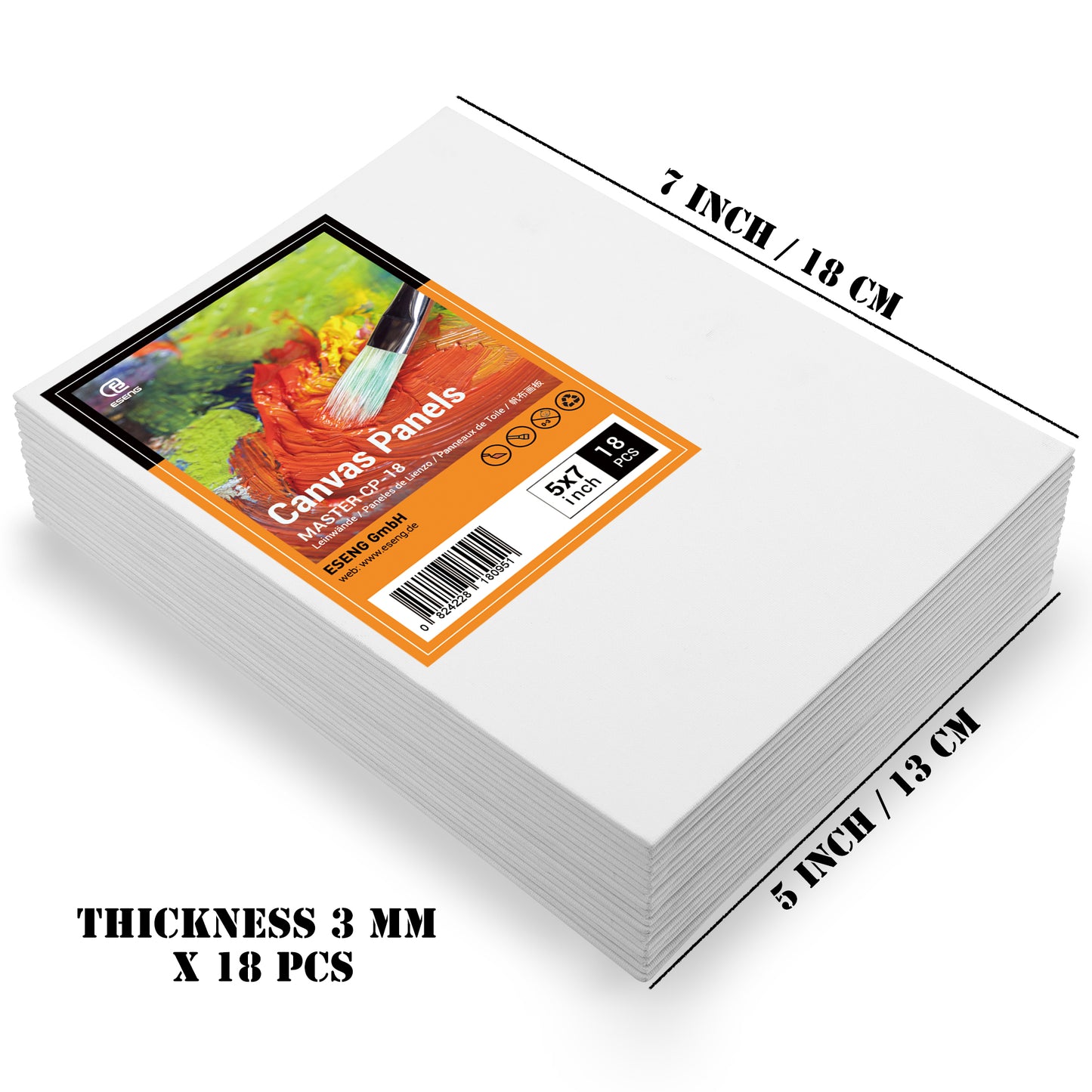 ESENG® Painting Cardboard Set (12.7x17.8 cm | 5x7 inches, 18 pieces)
