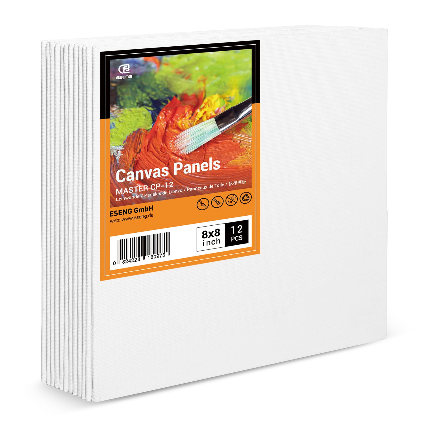 ESENG® Painting Cardboard Set (15.2x15.2 cm | 6x6 inches, 18 pieces)