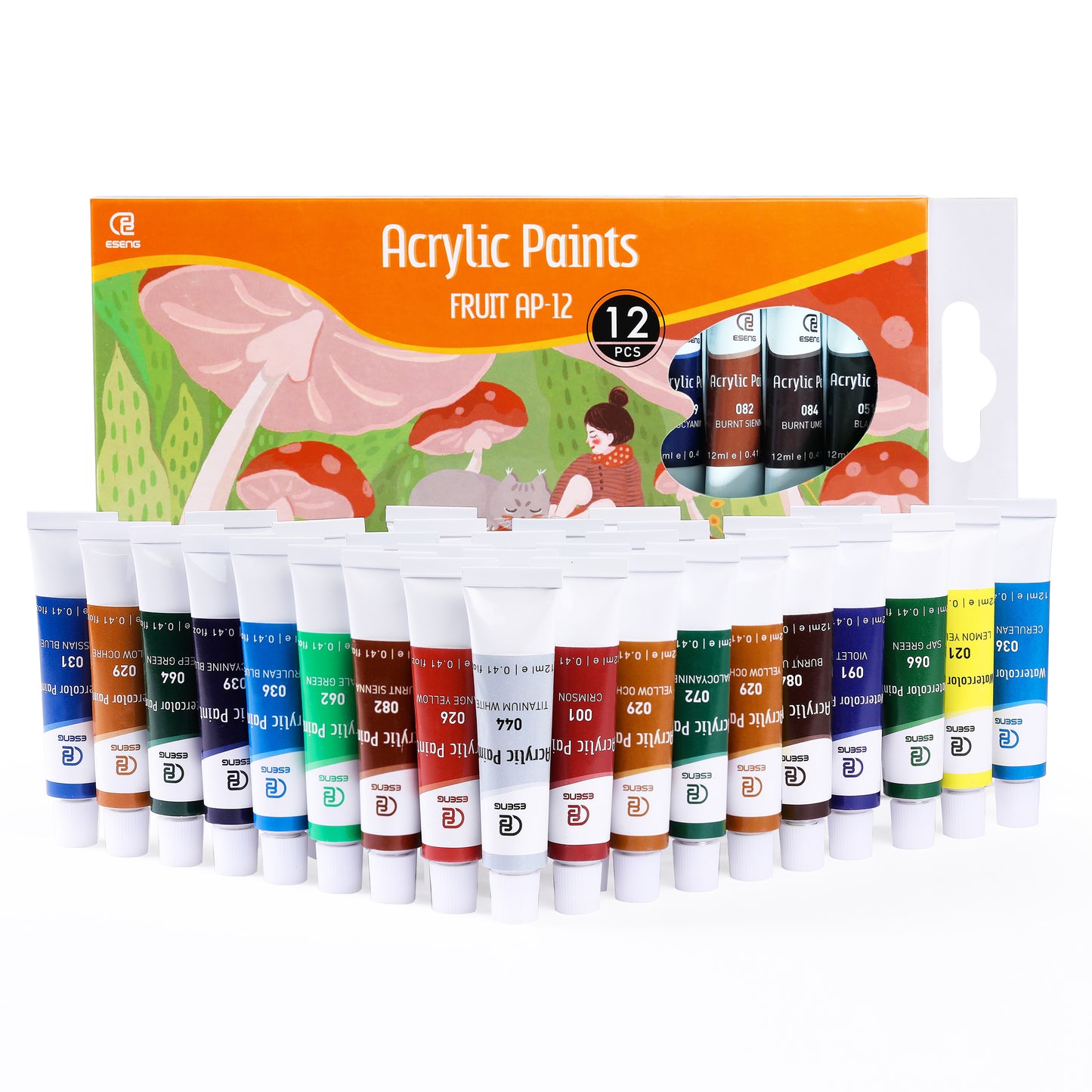 ESENG® Acrylic Paints - Premium, 12 Colors/24 Colors