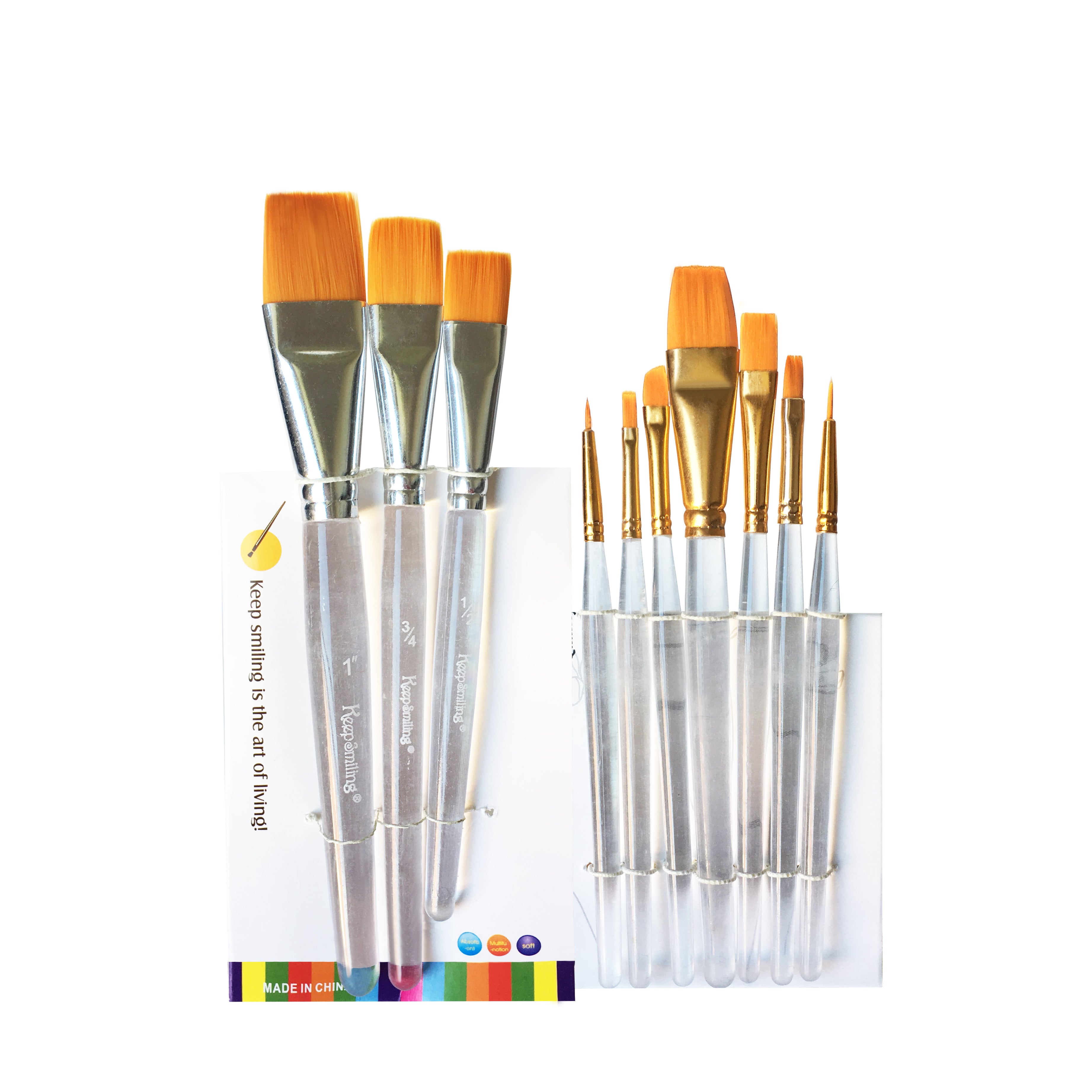 Eseng ESENG® brush set for acrylic, oil, watercolor and gouache - set of 3/7 ...
