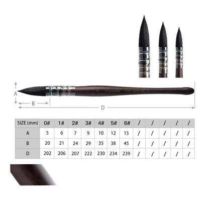 ESENG® Aquarellpinsel Profi, MAIRTINI - 7 verschiedene Größen