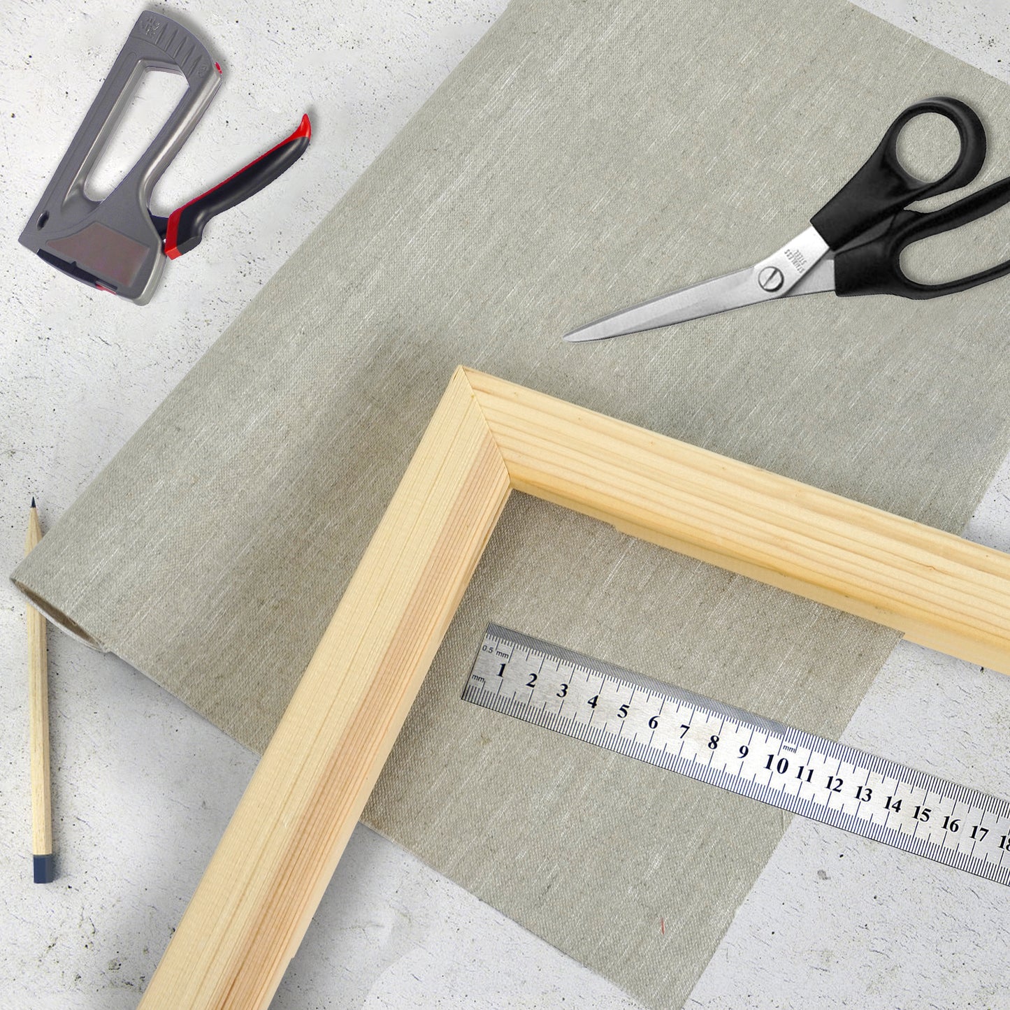ESENG® Maltuch Leinwand aus 100 % Leinen – 420 g/m², zum Bespannen von Keilrahmen