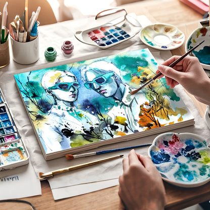 ESENG® Aquarellpapier - ARTIST A2/A3/A4/A5 - 100% Baumwolle - 300gsm