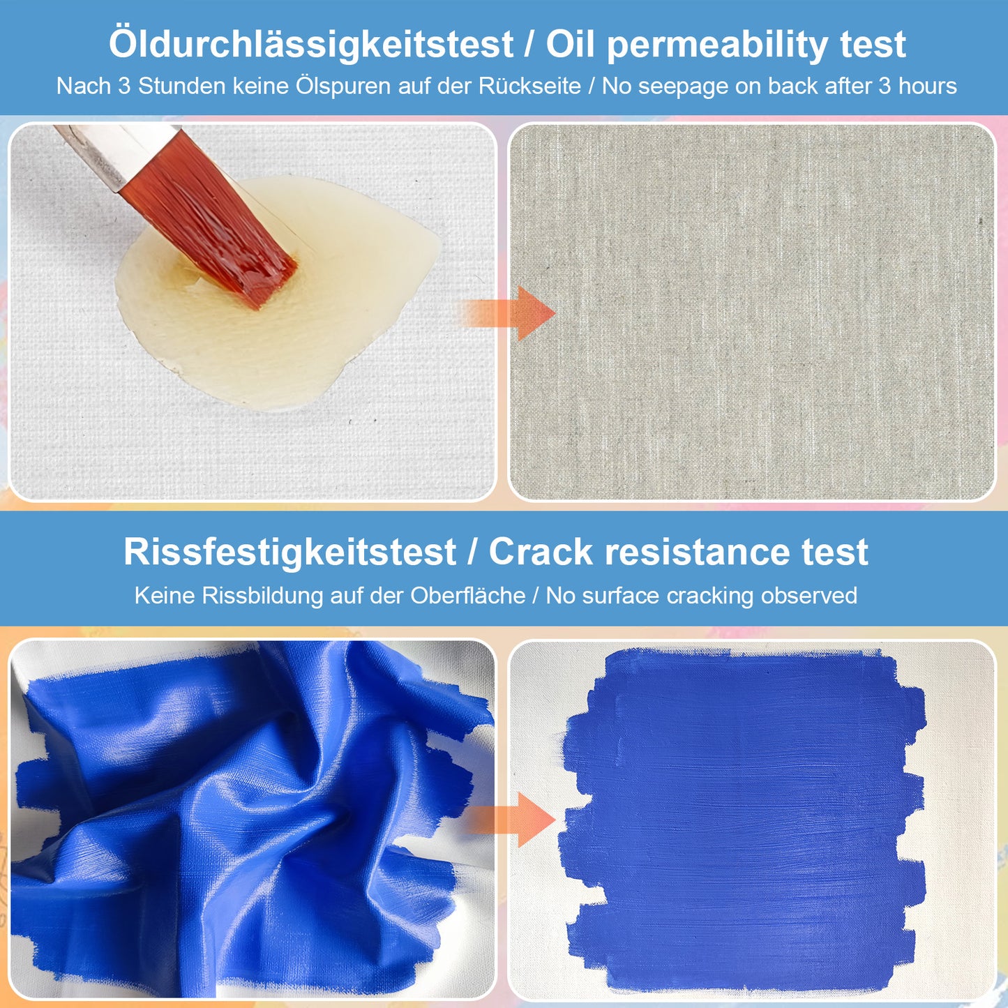 ESENG® Maltuch Leinwand aus 100 % Leinen – 420 g/m², zum Bespannen von Keilrahmen