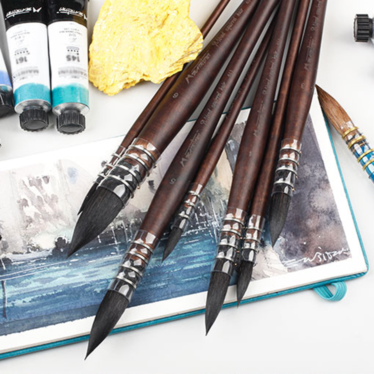 ESENG® Aquarellpinsel Profi, MAIRTINI - 7 verschiedene Größen