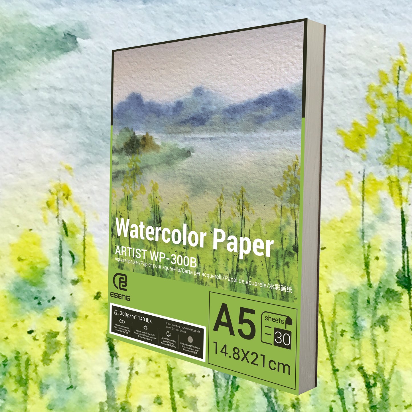 ESENG® Aquarellpapier - ARTIST A3/A4/A5 - 100% Baumwolle