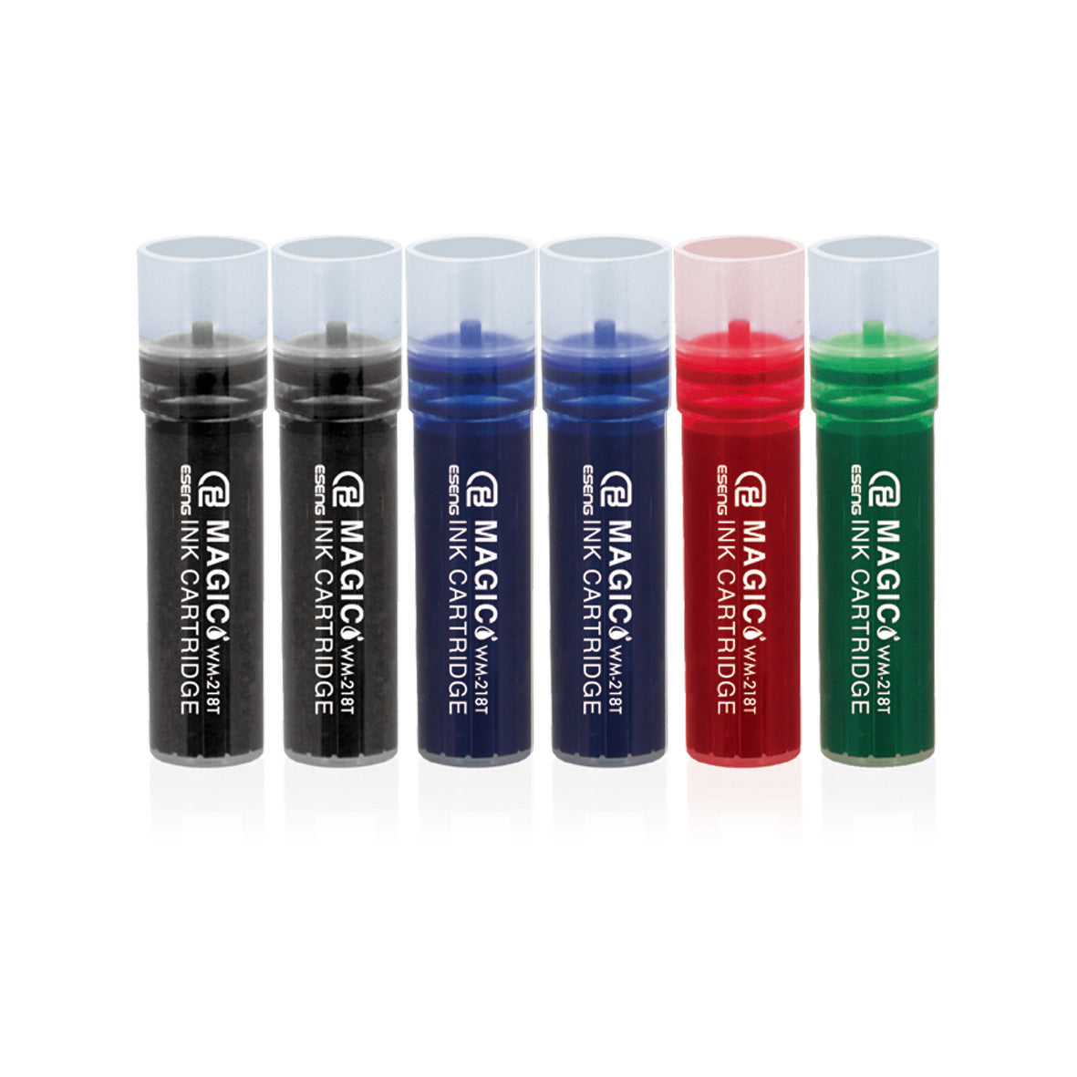 ESENG® Whiteboard Marker Ink Cartridges Magic WM-218T (Black/Blue/Red/Green)