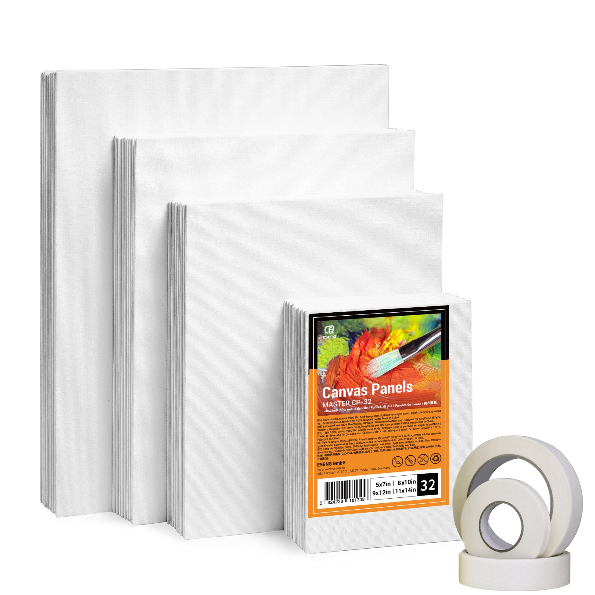 Eseng ESENG® Canvas Panels, Malkarton, Leinwände, Mapappen – ESENG-DE