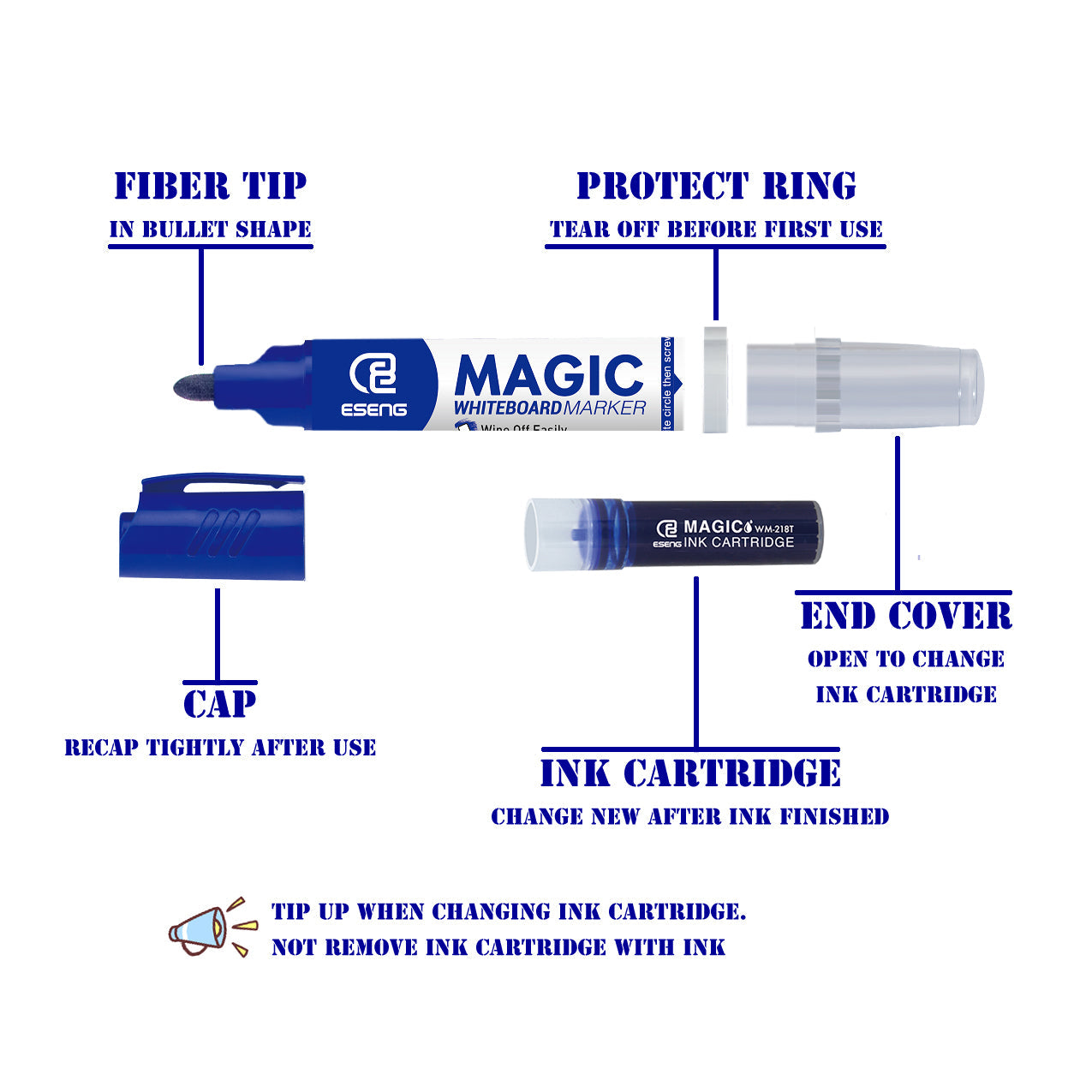 ESENG® Whiteboard Marker Magic WM-218 (1x4 markers)