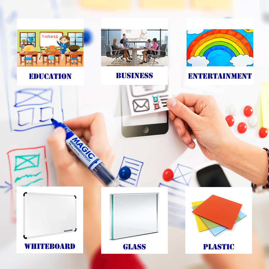 ESENG® Whiteboard Marker Magic WM-218 (1x4 markers)