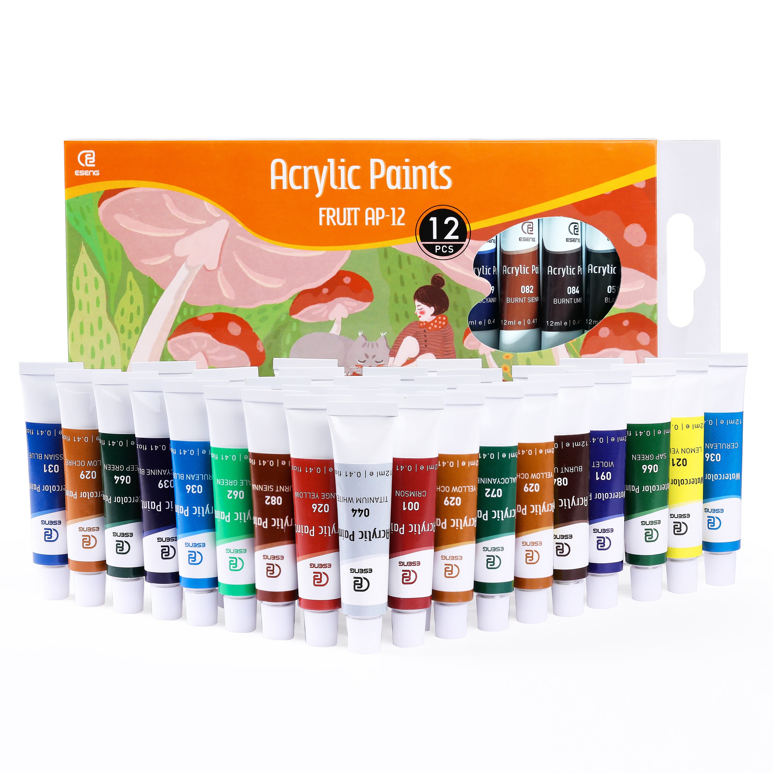 Eseng ESENG® Acrylfarben - 12 Farben Premium – ESENG-DE